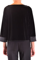 Armani Collezioni T-shirt Color: Black Material: elastane : 10%, polyester : 90%